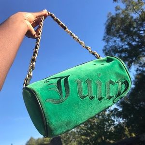 Juicy Couture green barrel purse